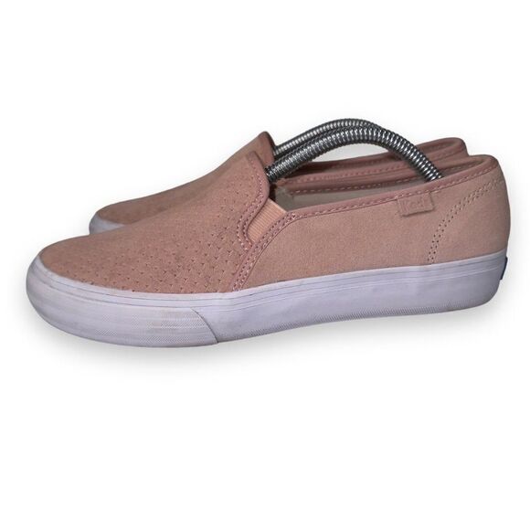 Keds Double Decker Perf Slip-on Sneakers Mauve Suede WH62526 Women's 6.5 - Picture 2 of 11